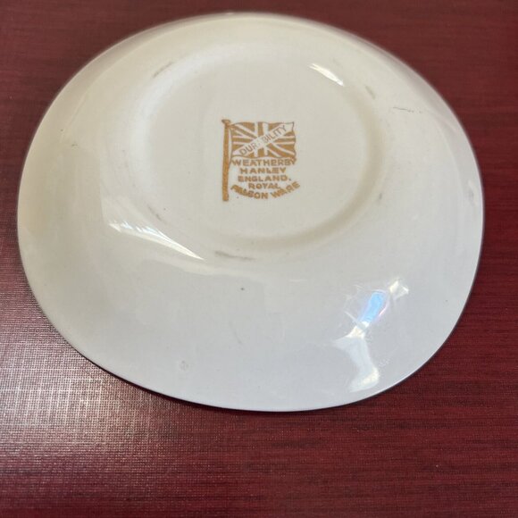 Weatherby Hanley England Royal Falcon Ware Cat Trinket Dish Plate Vintage - Picture 7 of 7